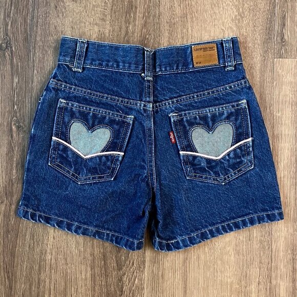 Levi's Other - Levi's Denim Heart Pocket Jean Shorts Red Tab Sz 6X
